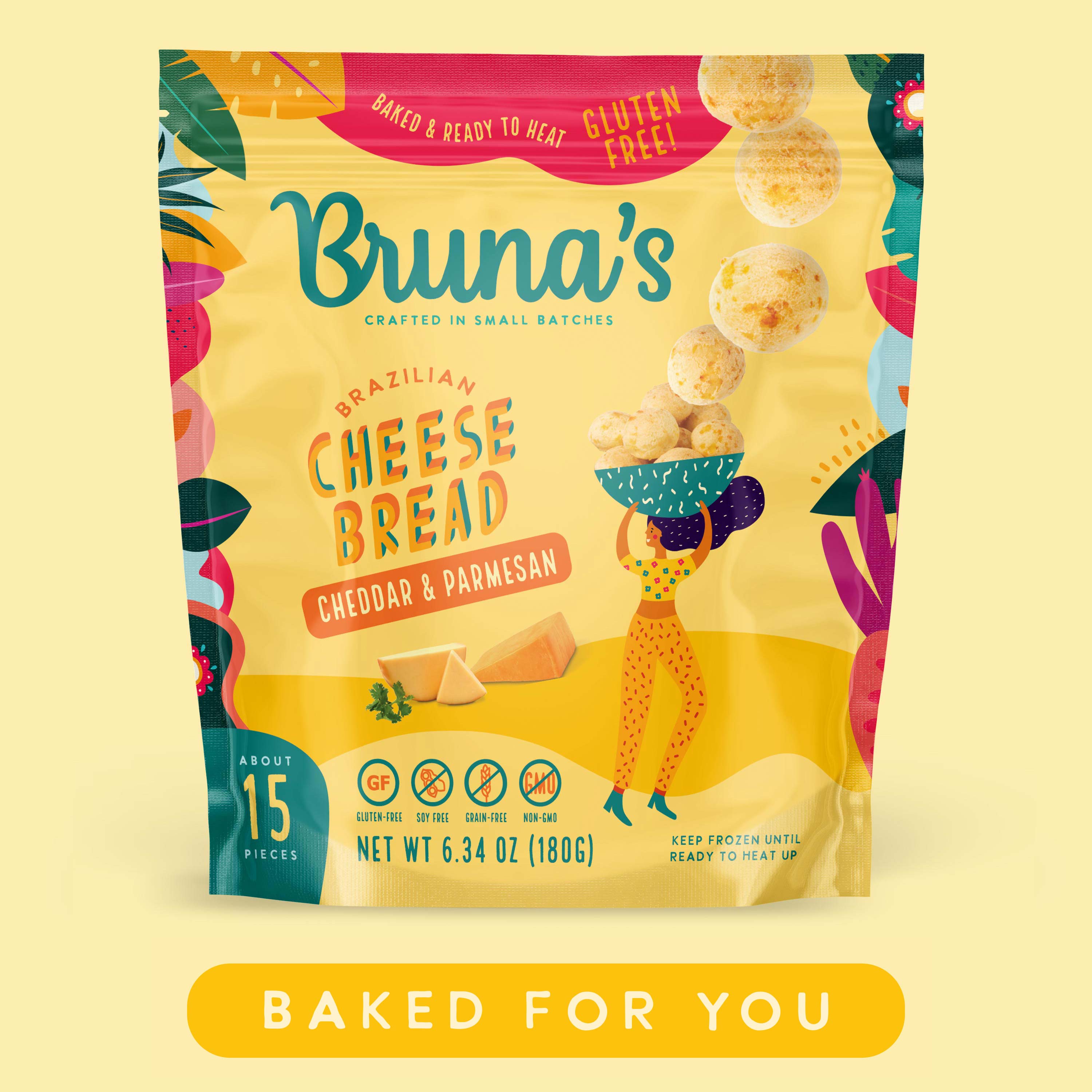 Bruna's Baked for You Cheddar & Parmesan Cheese Bread