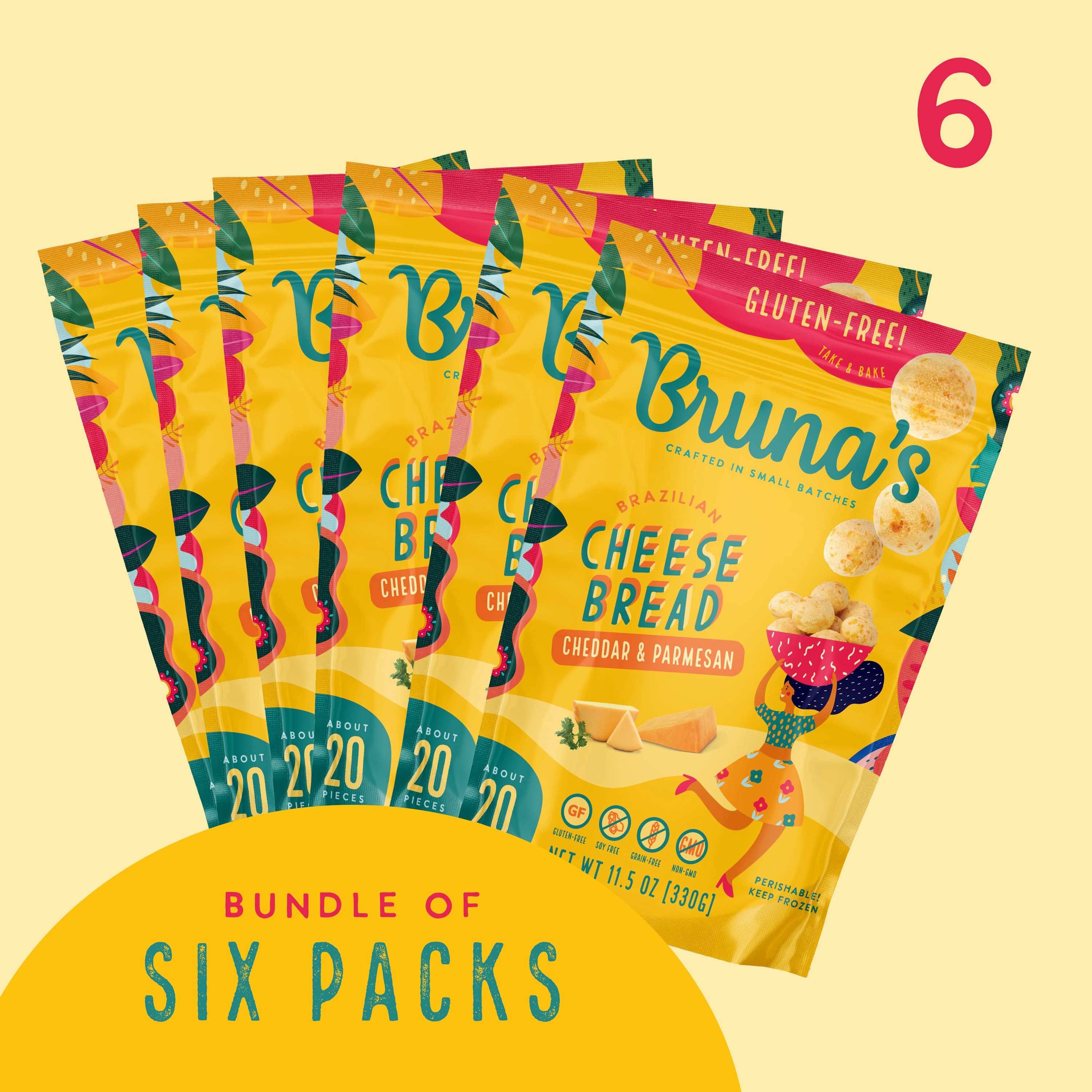 6 Pack of Bruna's Cheese Bread