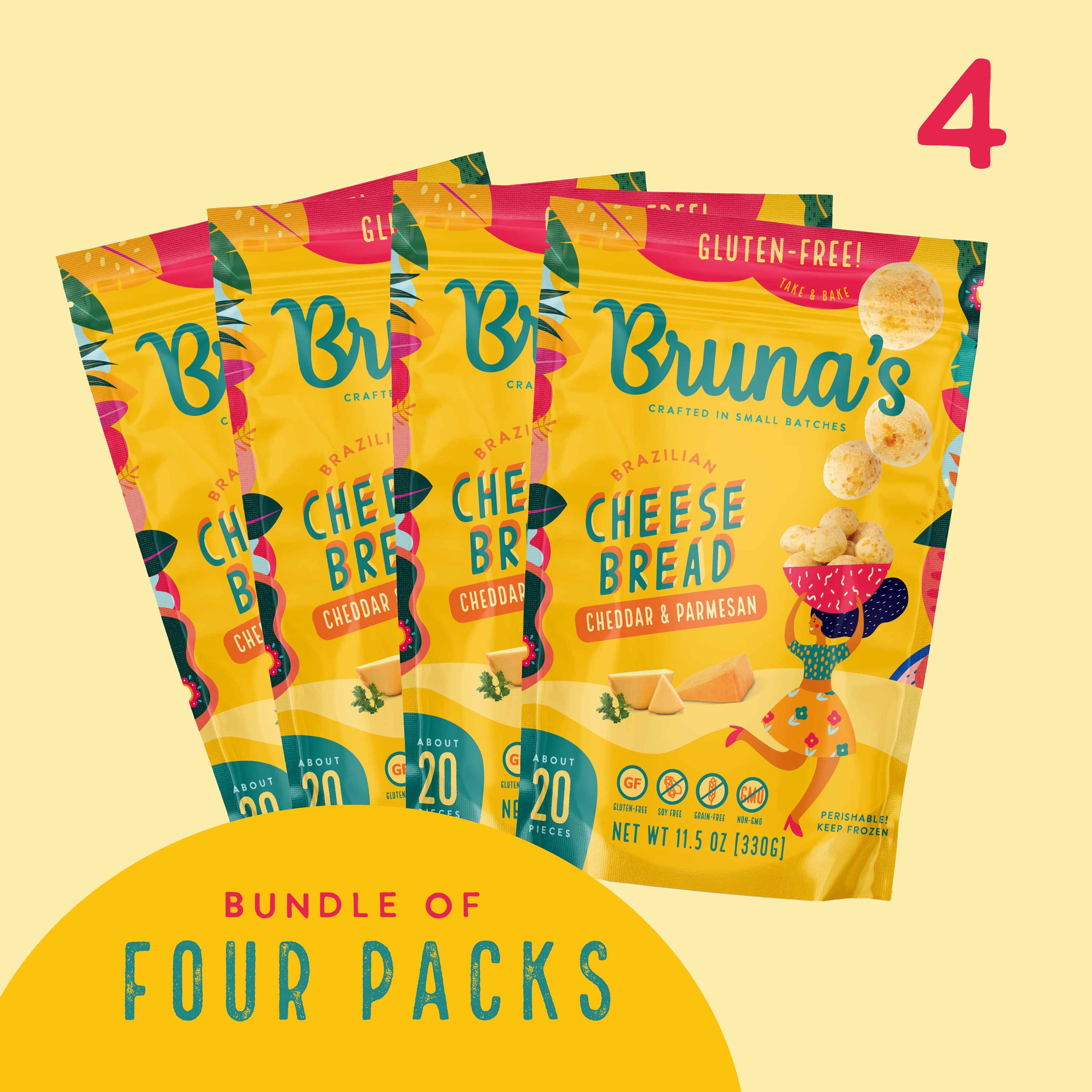 4 Pack of Bruna's Cheese Bread
