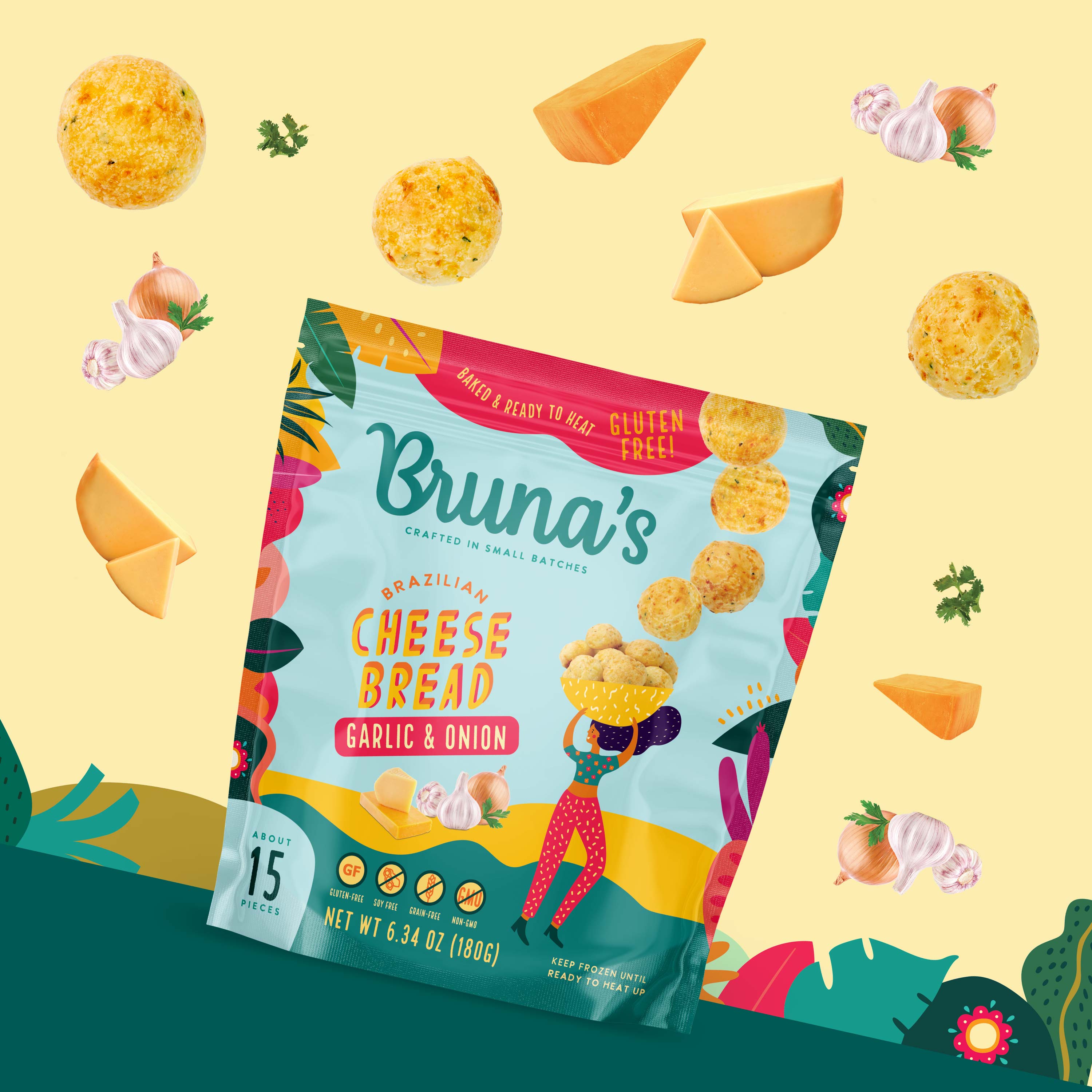 Bruna's Baked for You Garlic and Onion Cheese Bread