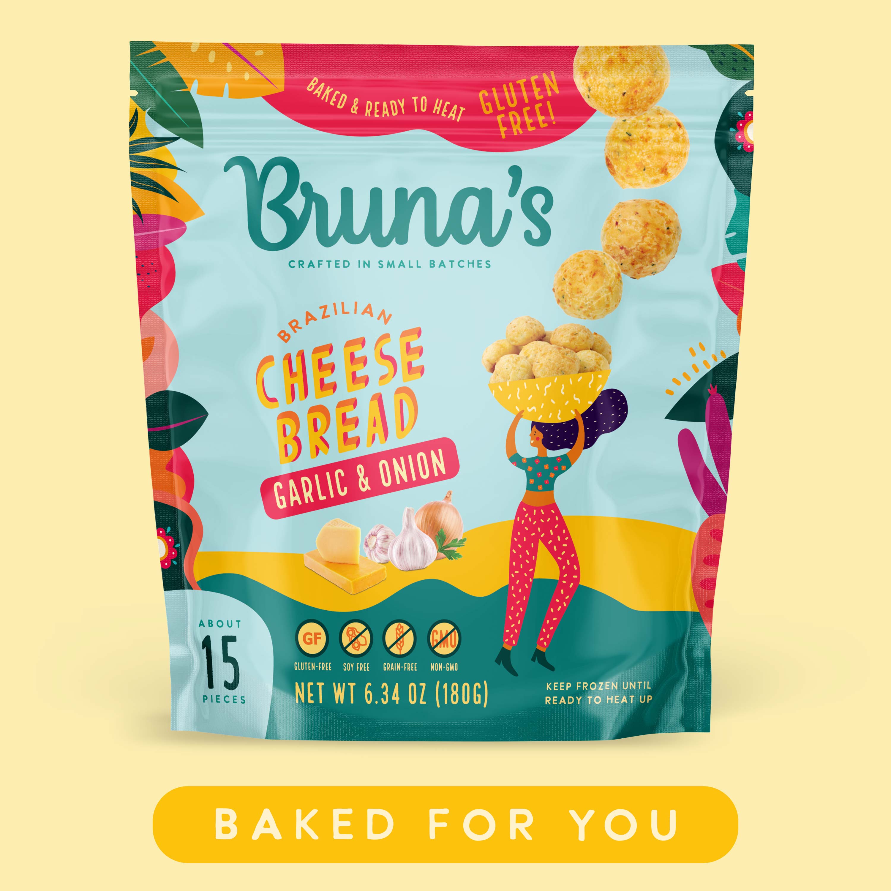 Bruna's Baked for You Garlic and Onion Cheese Bread