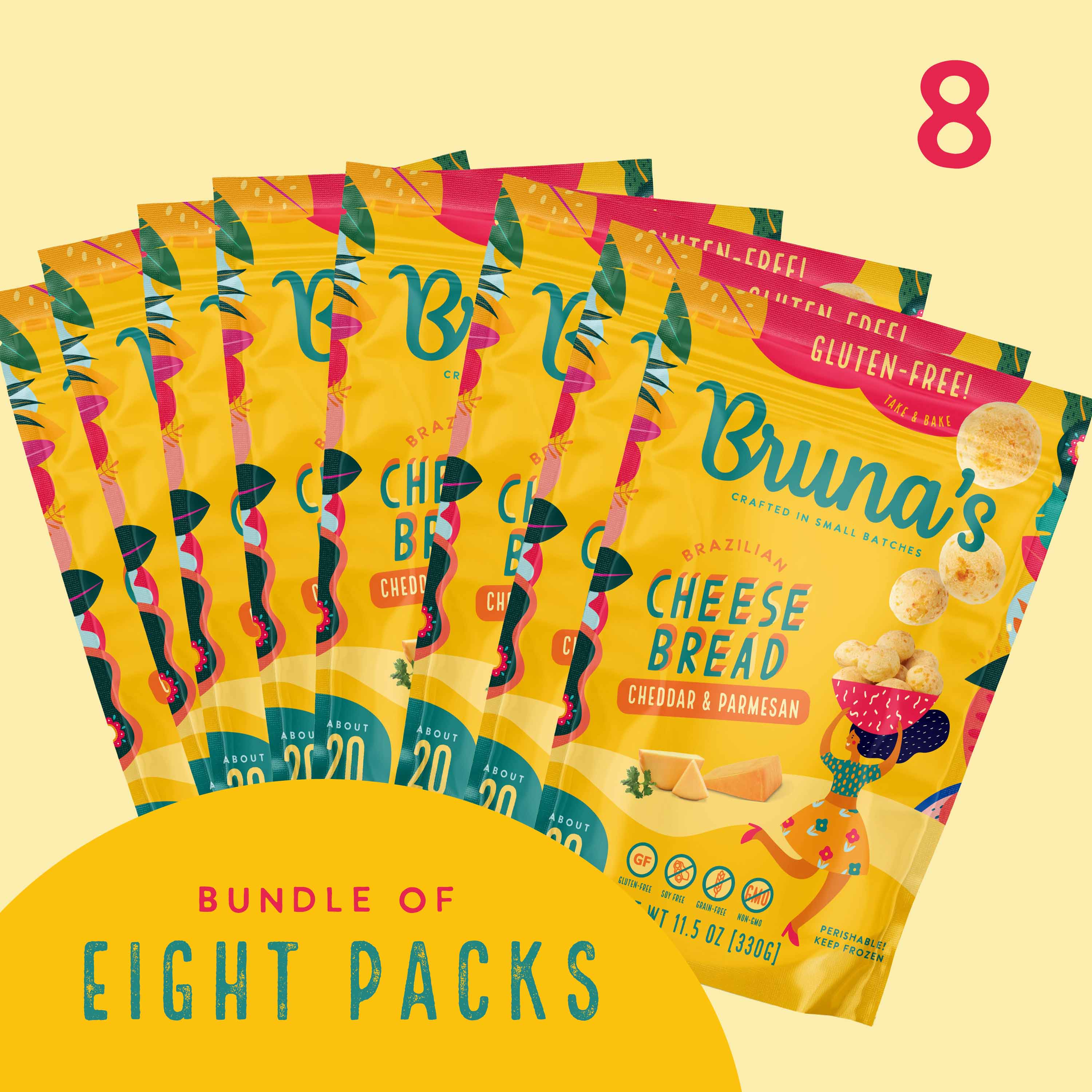 8 Pack of Bruna's Cheese Bread