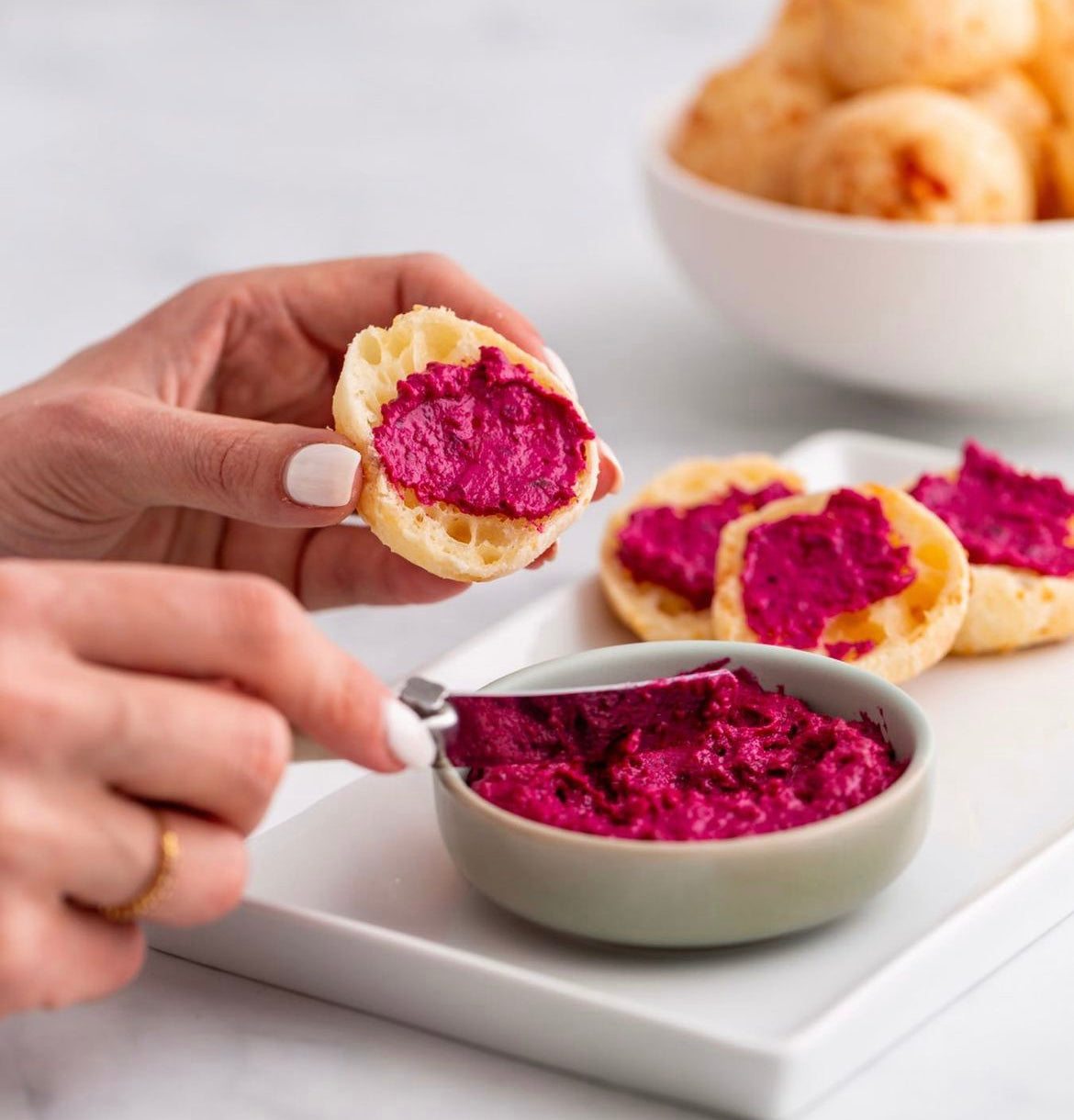 Bruna's Brazilian Cheese Bread Beet Spread