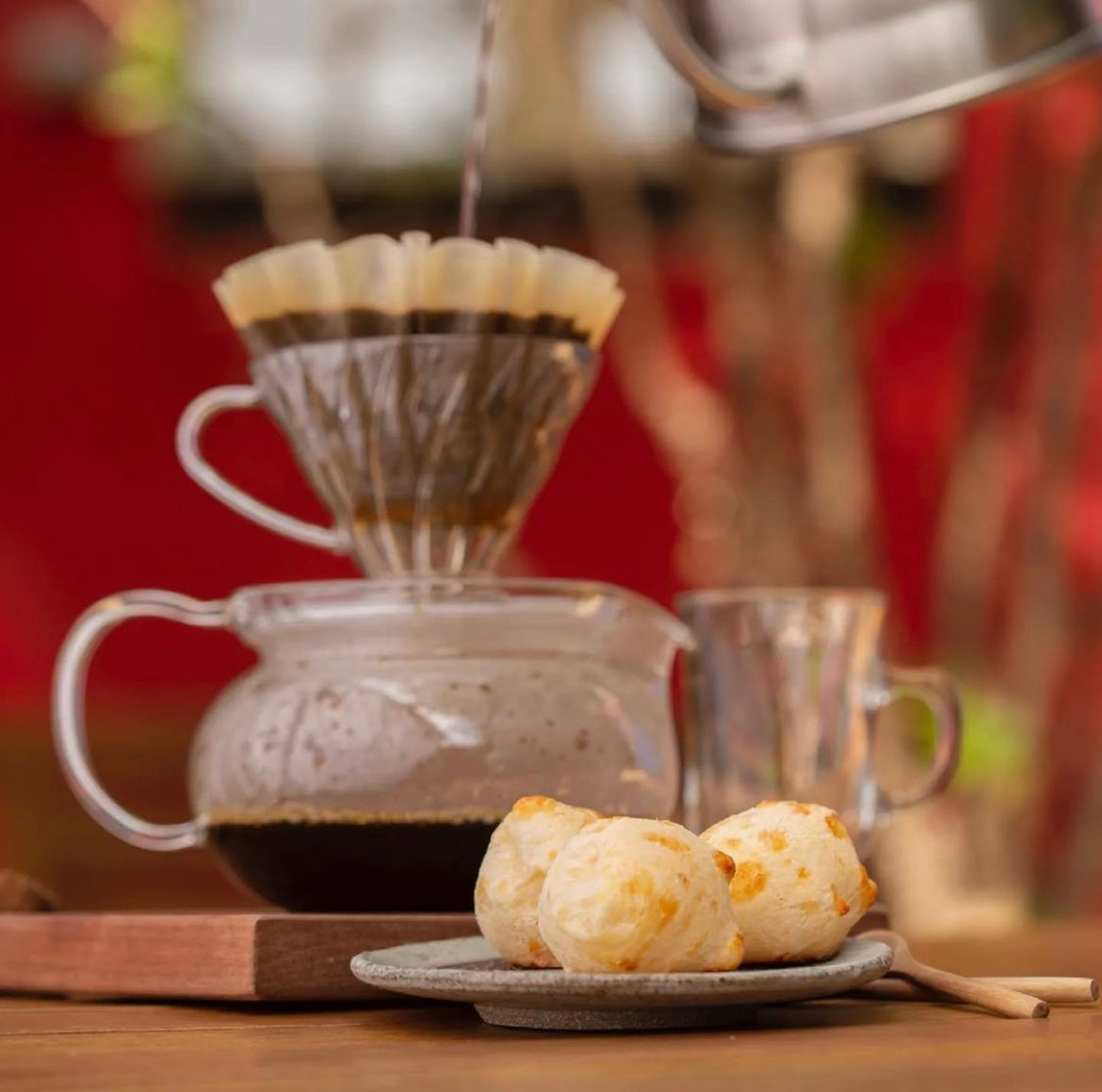 Bruna's Cheese Bread Breakfast with Coffee