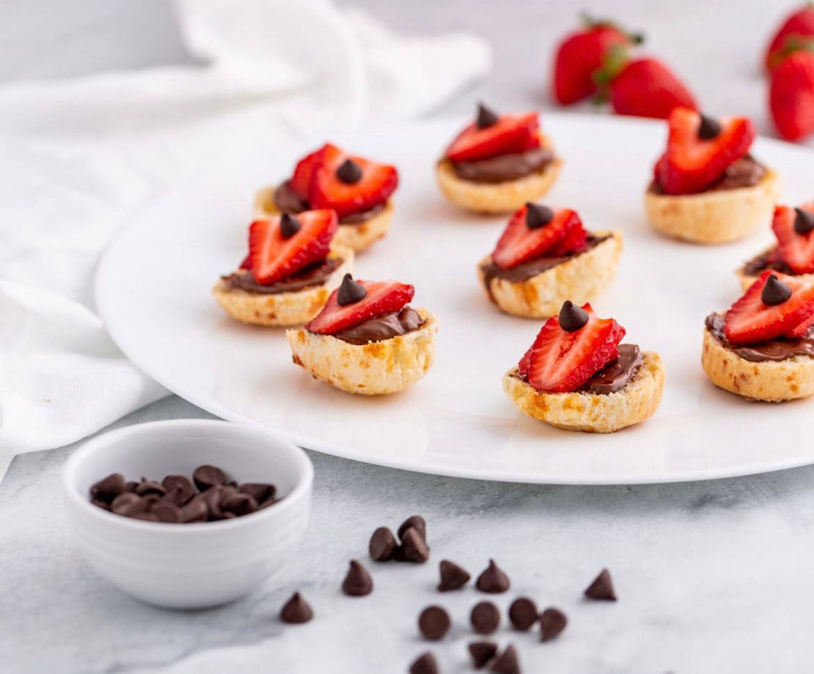 Bruna's Cheese Bread with Nutella and Strawberries